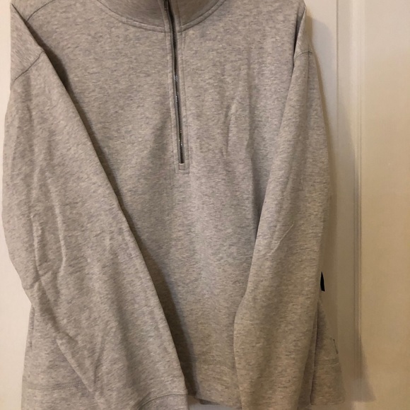EDDIE BAUER GREY 1/4 Zip XL SWEATER - Picture 1 of 4